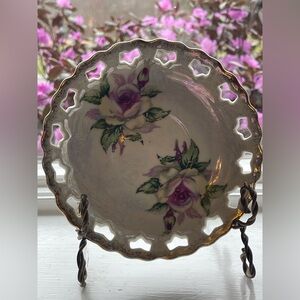 Antique hand painted porcelain decorative plate